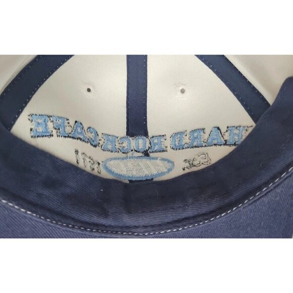 Vintage 90s Hard Rock Cafe Newport Beach Love all serve all Hat strap back white - Picture 9 of 12